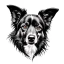 dog cambodia scenery tattoo design idea