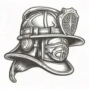 firefighter helmet tattoo design idea