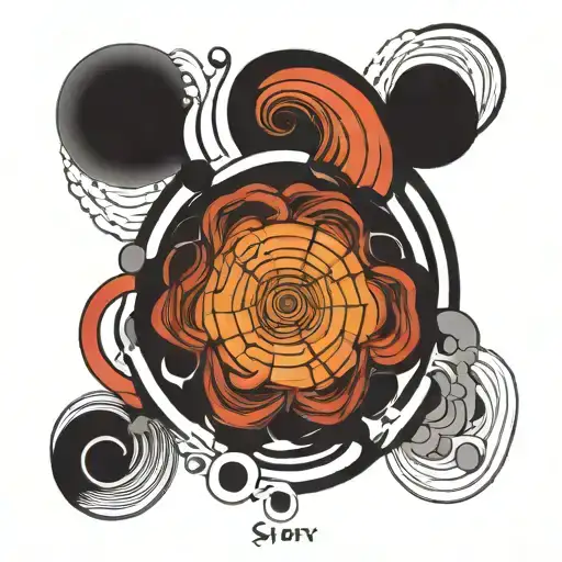 Super six concentric circles tattoo design idea
