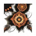 Super six concentric circles tattoo design idea