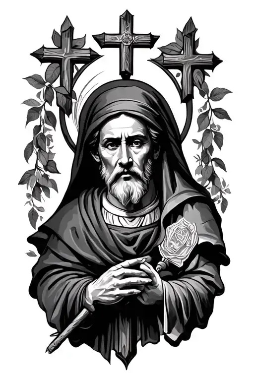 saint anthony tattoo design idea