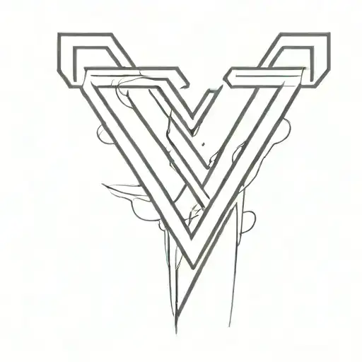 letters inlcude V,M,J,G tattoo design idea