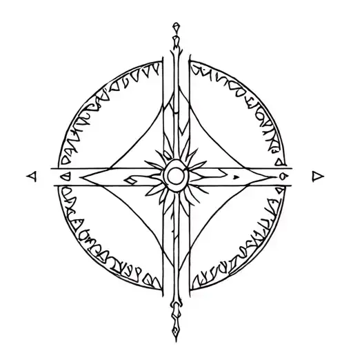 Life-Rujula Vegvisir-Rabeza de Fenrir-Express Freedom and Survival tattoo design idea
