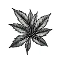 M Crown bay leaf tattoo design idea