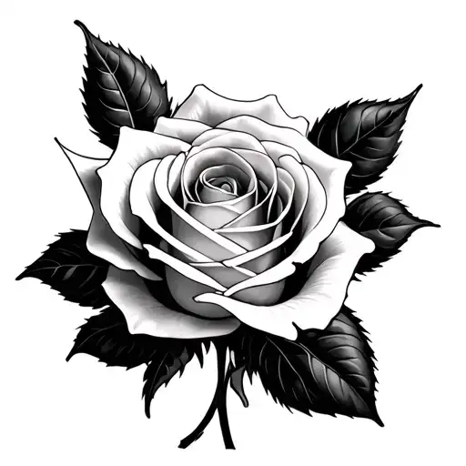 What about a golden 999 intertwined into a white rose tattoo design idea