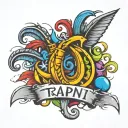trapani with sickle tattoo design idea
