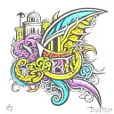 trapani with sickle tattoo design idea