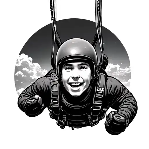 skydiving tattoo design idea