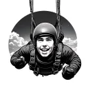 skydiving tattoo design idea