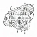 Philippians 4:13 incorporated into a design tattoo design idea