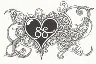 polyamory infinity heart masculine tattoo tattoo design idea
