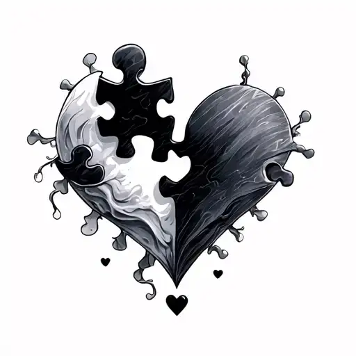 autism love tattoo design idea