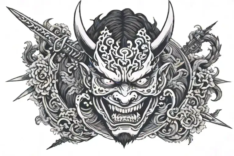 Hannya Berserk Sword tattoo design idea