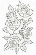 two roses intertwined with two birthdates 06 16 1974 and 06 30 2004 tattoo design idea