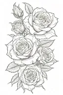 two roses intertwined with two birthdates 06 16 1974 and 06 30 2004 tattoo design idea