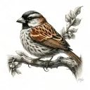Sparrow without background tattoo design idea