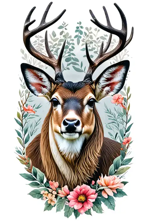 family of deer   tattoo design idea