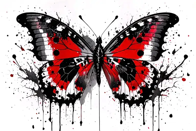 gothic butterflies  tattoo design idea
