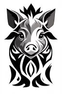 Wildboar piglet tattoo design idea