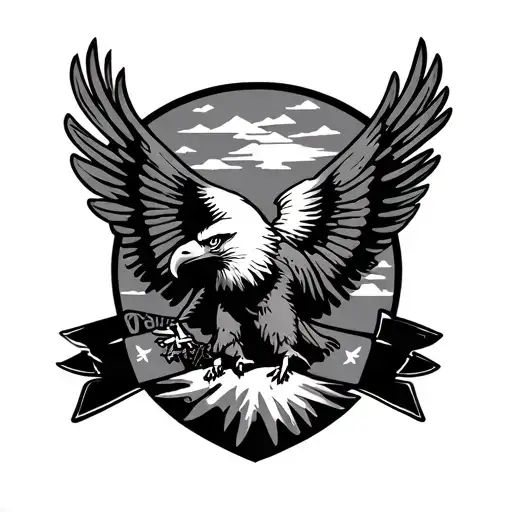 eagle scout hiking tattoo design idea