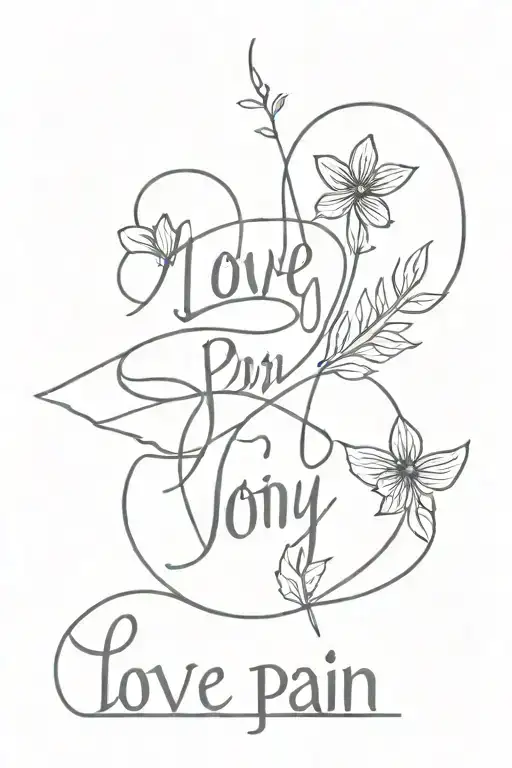 love pain power success hope joy blessed tattoo design idea