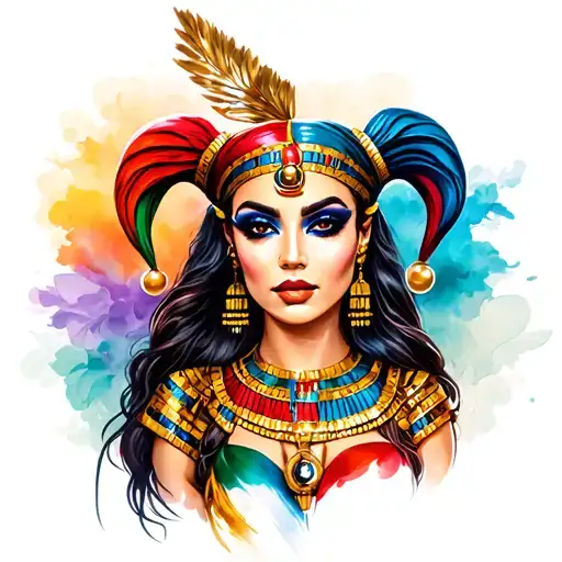 cleopatra harley quinn pocahontas disney tattoo design idea