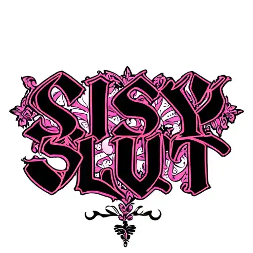 "Sissy Slut" "slave" "sissy" "pinstripe" tattoo design idea