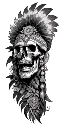 mexican god of death tattoo design idea