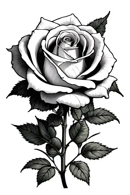 Yorkshire Rose / white rose of york tattoo design idea