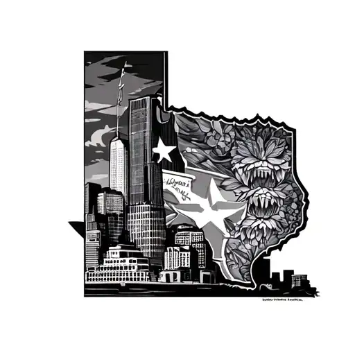 Houston Texas tattoo design idea