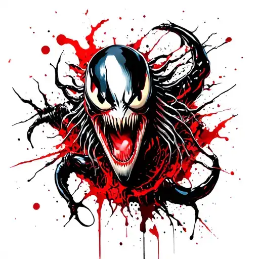 venom fighting carnage symbiote tattoo tattoo design idea