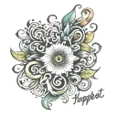 the happiest text and under collar bone  tattoo design idea