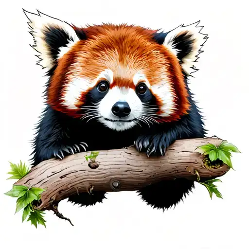 Red Panda tattoo design idea