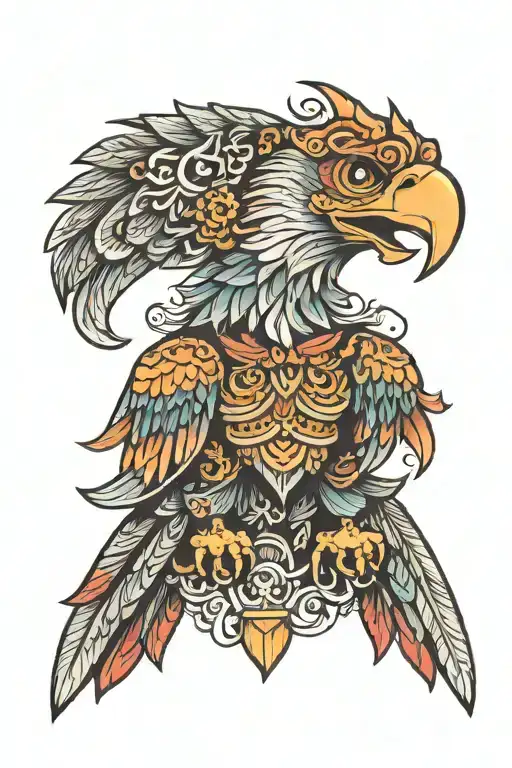 mexican eagle tattoo design idea