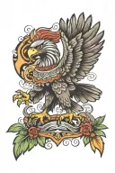 mexican eagle tattoo design idea