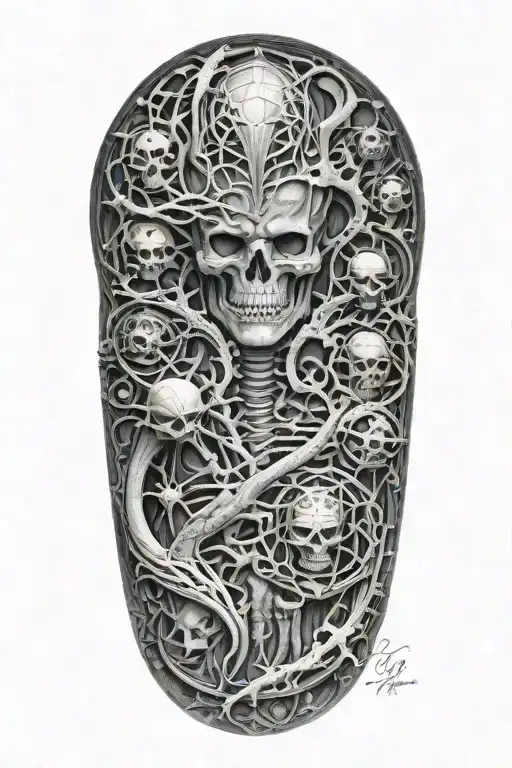 gustave dore hr giger bioorganic sleeve featuring a collage tattoo design idea