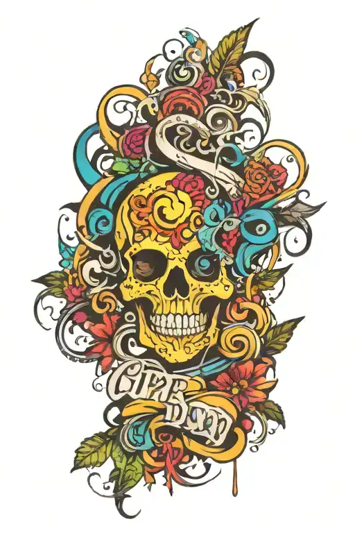 seize the day remembering Mori" tattoo design idea