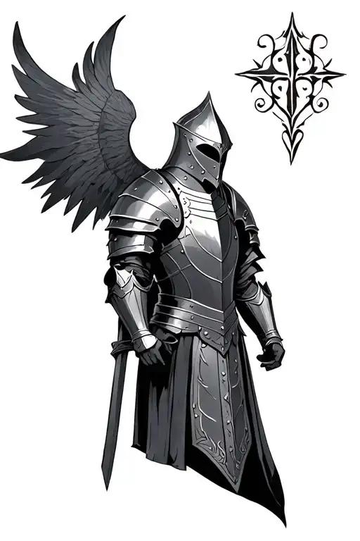 medieval armor tattoo design idea