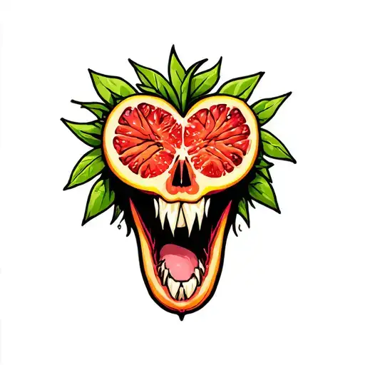 Frugivore being built tattoo design idea