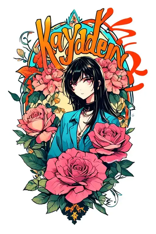 "Kayden" words tattoo design idea