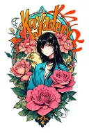 "Kayden" words tattoo design idea