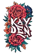 "Kayden" words tattoo design idea