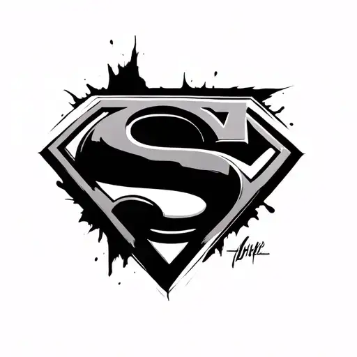 Superman logo tattoo design idea