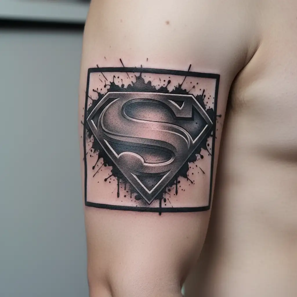 Superman logo tattoo design idea