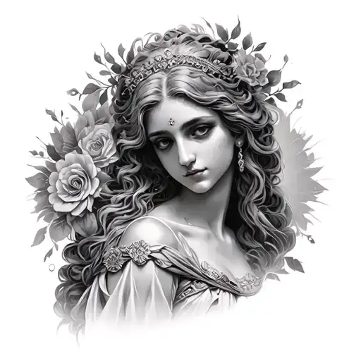 Aphrodite with the Empress tattoo design idea