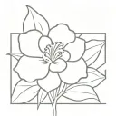 Paul klein’s flower with gg bb xx words tattoo design idea