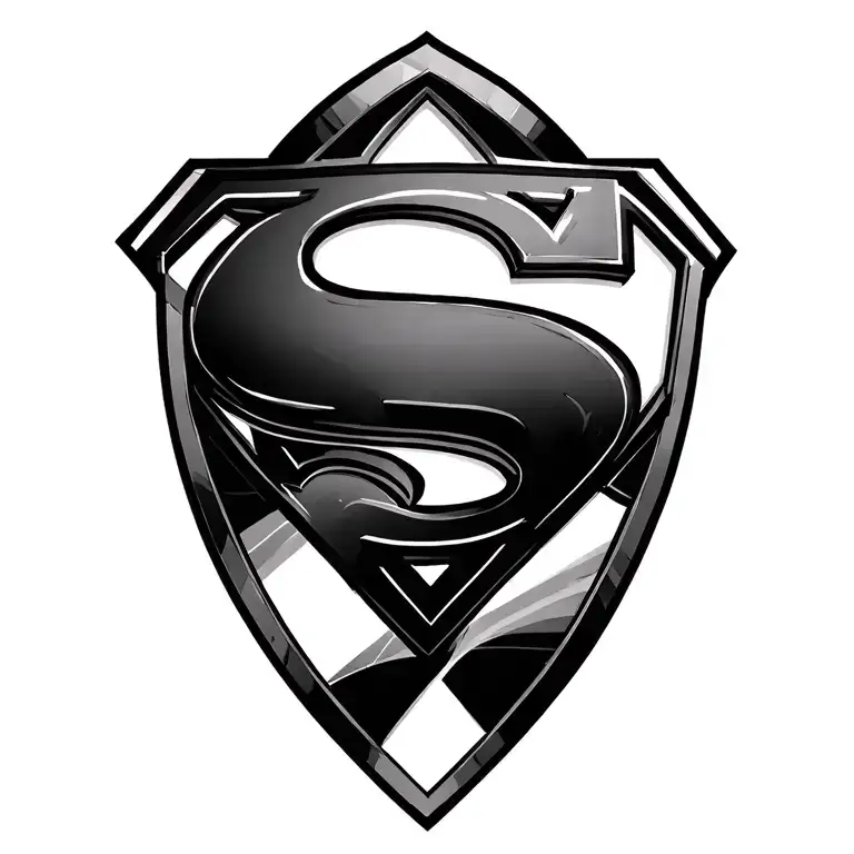 Superman logo with an E made tattoo design idea