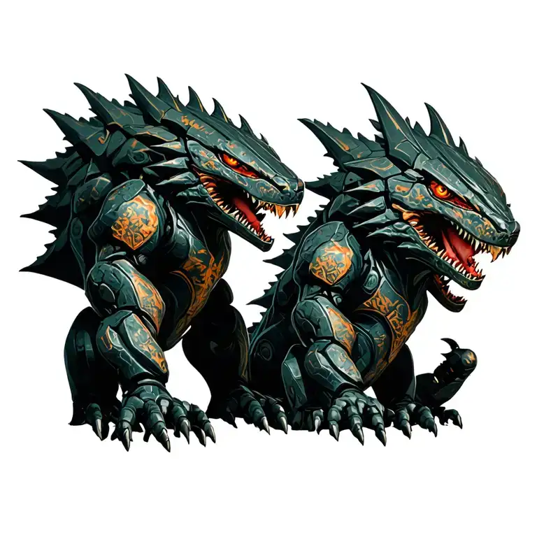 jaegers and kaiju tattoo design idea