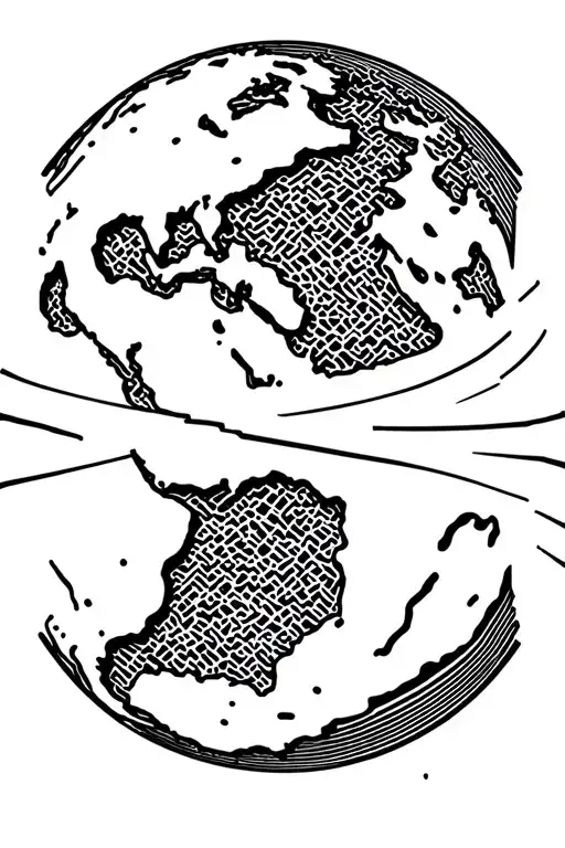 Planet Earth tattoo design idea