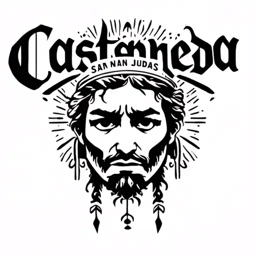 "Castaneda " san judas tattoo design idea